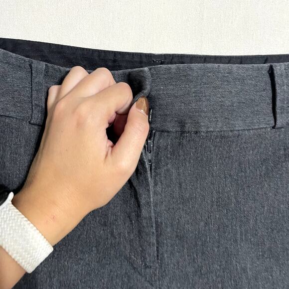 Ann Taylor LOFT Julie Skinny Ankle Pants Grey Workwear Stretch Trousers- Size 12 - Picture 4 of 10